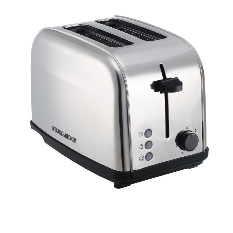 2 Slice Stainless Toaster - Black+Decker - ET222 محمصة ستانلس ثنائية الشرائح - بلاك اند ديكر - ET222 - الصورة 1