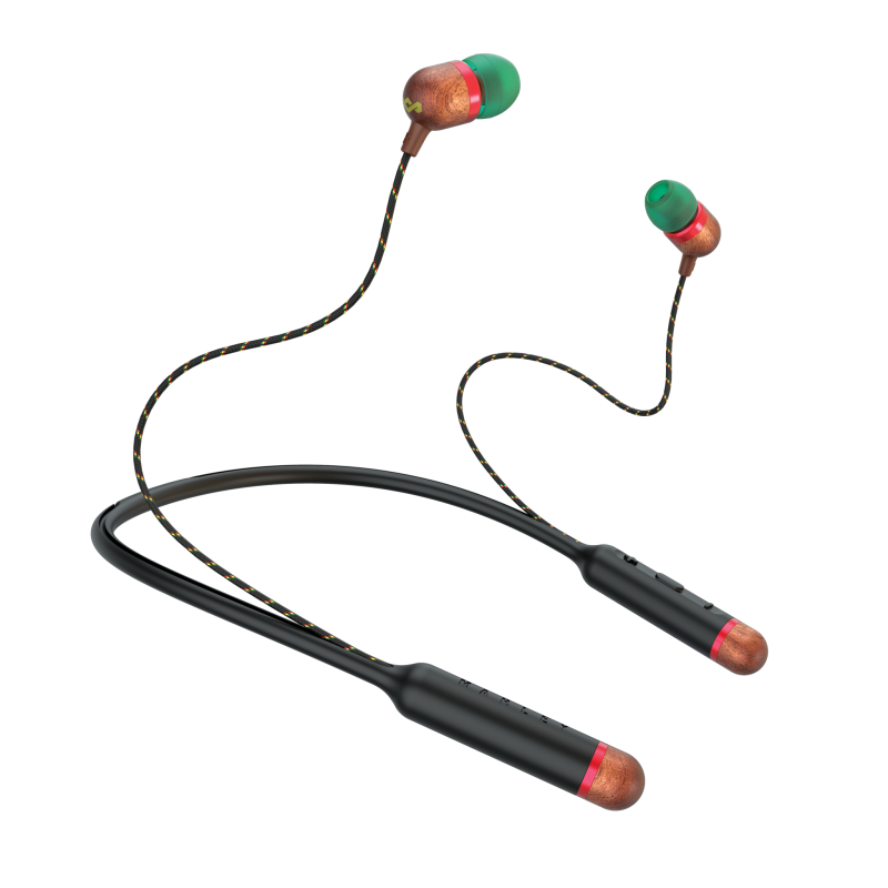 SMILE JAMAICA BT EARBUDS - SIGNATURE BLACK مارلي سماعة أذن Smile Jamaica بلوتوث 8 ساعات تشغيل – راستا - الصورة 1