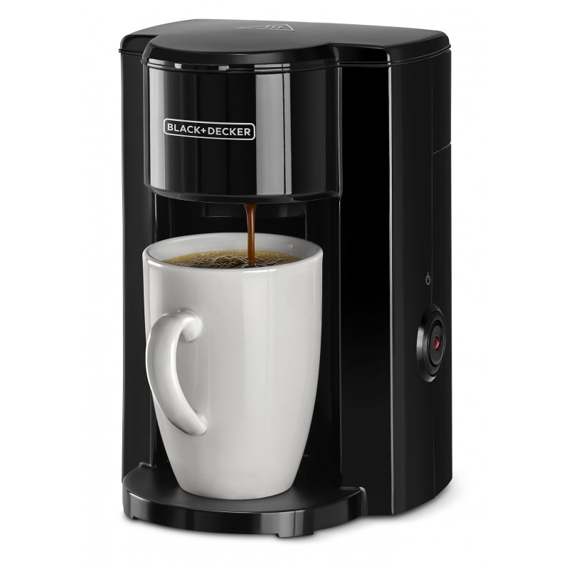 Black+Decker 350W 1 Cup Coffee Maker/ Machine with Coffee Mug for Drip Coffee & Espresso, Black - DCM25N ماكينة تحضير قهوة من بلاك اند ديكر 330 W للقهوة بالتنقيط، أسود – DCM25N-B5 - الصورة 1