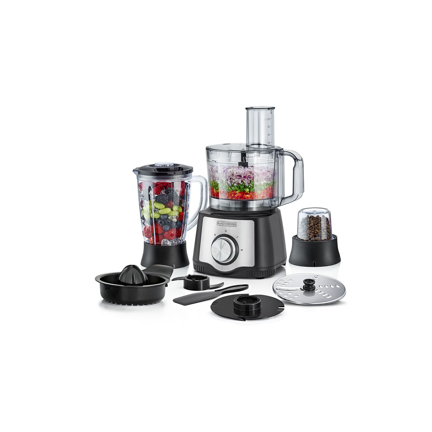 Black+Decker Food Processor 6 in 1 750W 29 Functions- FX650 Black+Decker Food Processor 6 in 1 750W 29 Functions- FX650