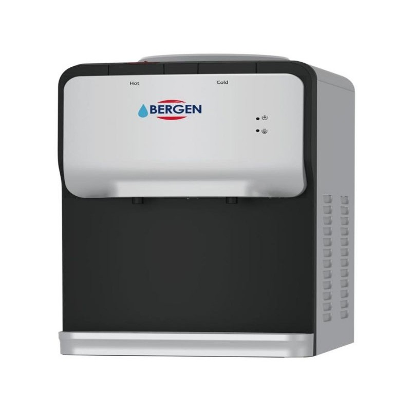 Bergen BYT-553 Hot & Cold Water Dispenser - Silver / Black - 2 Taps بيرجن موزع مياه سطحي 2 حنفية تحميل علوي – فضي/أسود - الصورة 1