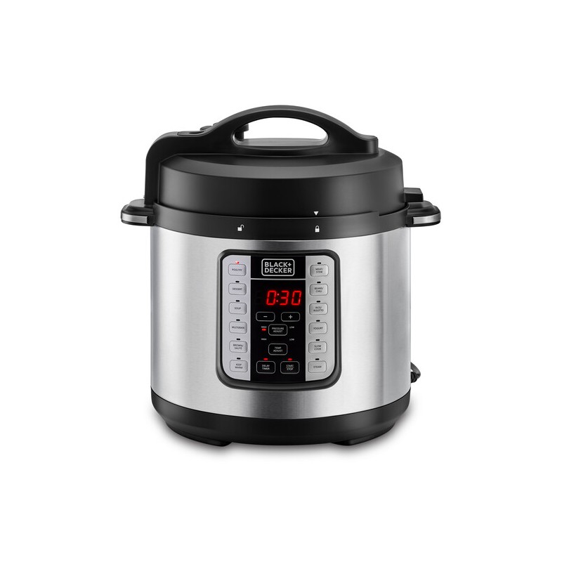 Black+Decker 7 in 1 Smart Steam Pot, 1000W, 6L Smart Programmable - PCP1000 بلاك اند ديكر جهاز طهي بالضغط 7 × 1 ، قدرة 1000 واط وسعة 6 لتر، قابلة للبرمجة، PCP1000 - الصورة 1