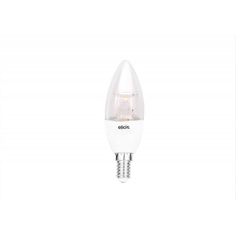 Elios CANDLE LED WITH LENS (C37) 5W Cool Daylight 6500 Kelvin E14 - WHITE BODY Elios CANDLE LED WITH LENS (C37) 5W Cool Daylight 6500 Kelvin E14 - WHITE BODY - Image 1