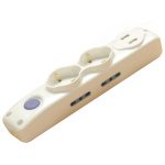 Elios - 6 Plus 2 Multi Socket- White