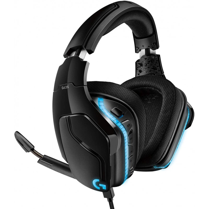 Logitech G635 Wired Gaming Headset, DTS Headphone:X 2.0 3D Surround Sound لوجيتيك للألعاب سماعة رأس سلكية - G635 - الصورة 1
