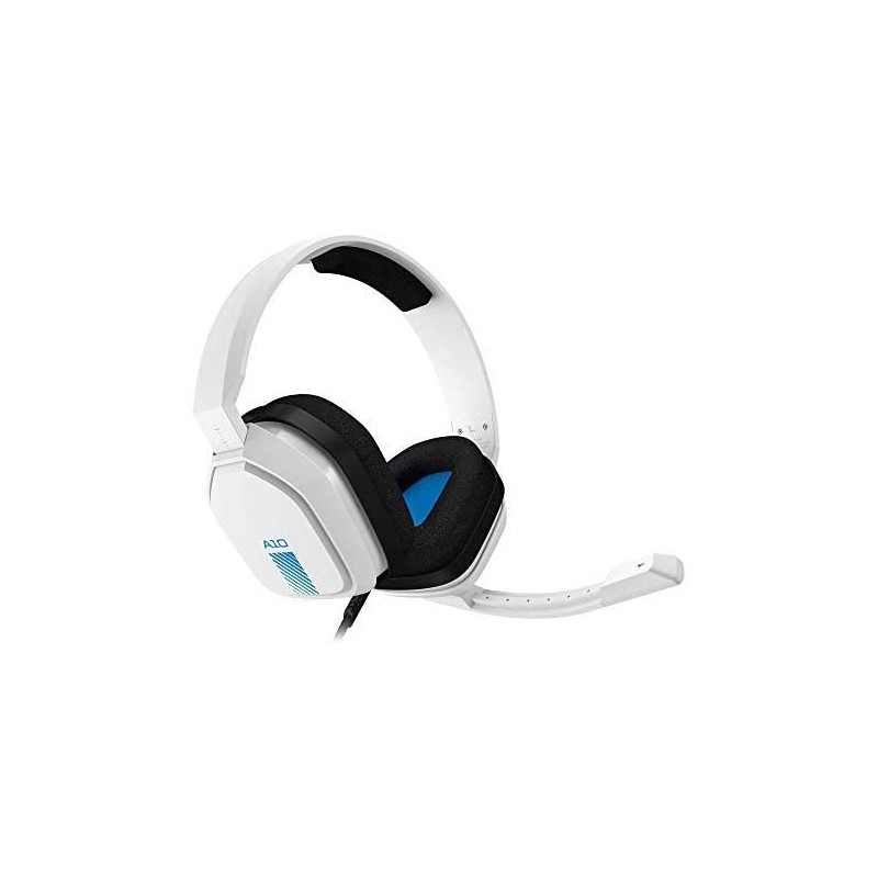 Astro A10 Gaming Headset for PS4/PS5 -White Blue استرو سماعات رأس للالعاب لبلاي ستيشن 4 وبلاي ستيشن 5 - ابيض وازرق - الصورة 1