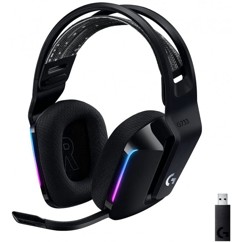 Logitech LIGHTSPEED Wireless Gaming Headset G733 - Black لوجيتك سماعة G733 للالعاب لاسلكية لايت سبيد - اسود - الصورة 1
