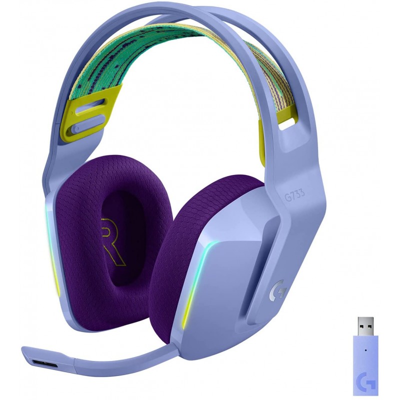 Logitech LIGHTSPEED Wireless G733 Gaming Headset - Lilac لوجيتيك سماعات العاب G733 لاسلكية سبيد لايت - ليلكي - الصورة 1