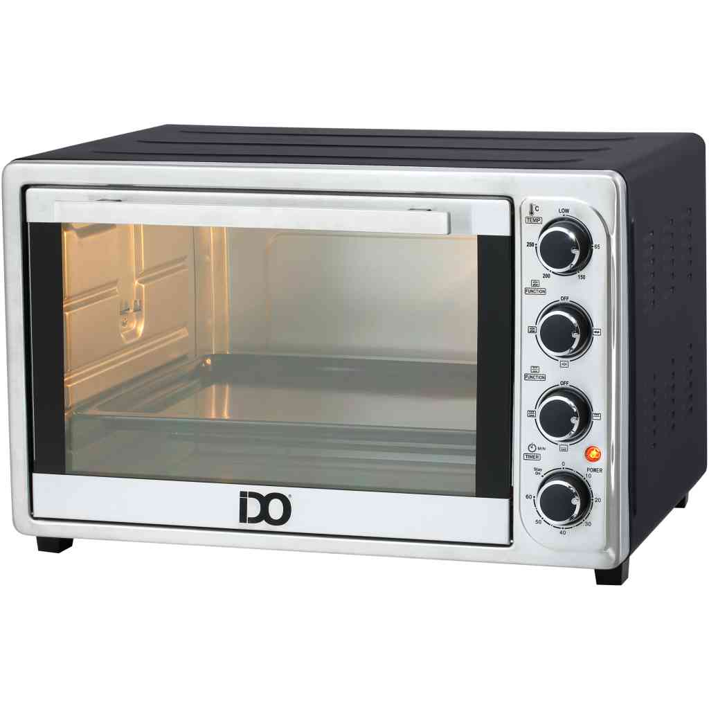 IDO Double Glass Toaster Oven 50 Liters, Silver - TO50DG-SV
