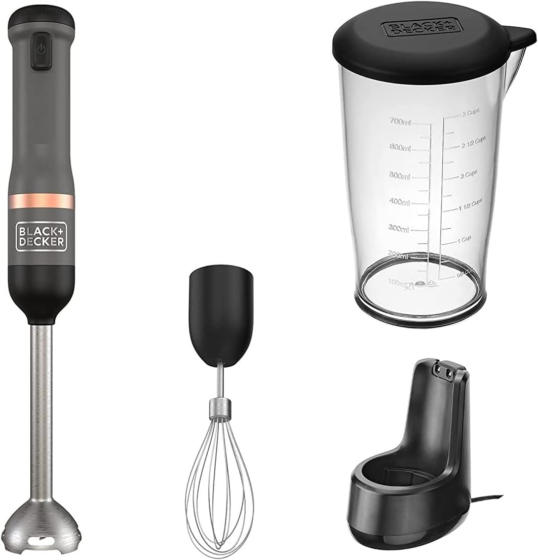 Black+Decker Wireless Hand Blender 5 Speeds - BCKM1012KB Black+Decker Wireless Hand Blender 5 Speeds - BCKM1012KB