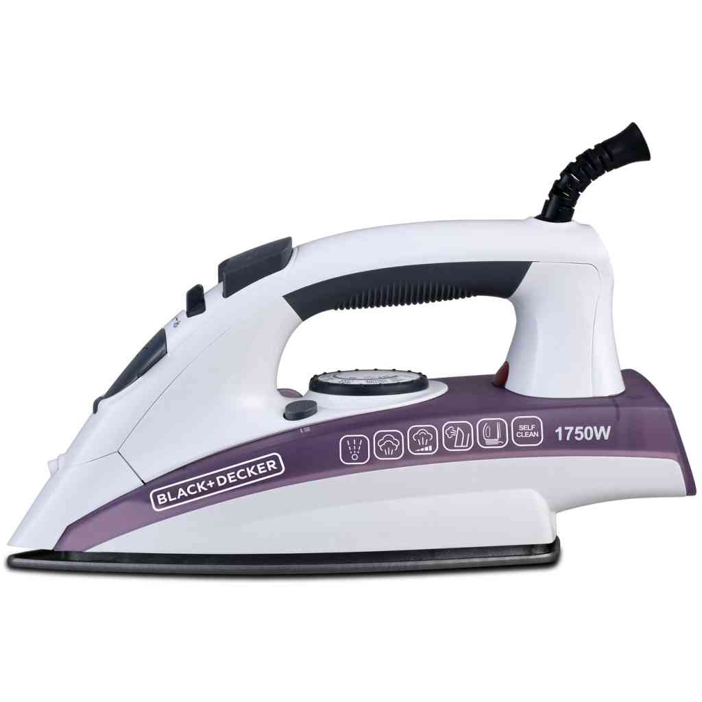 Black+Decker Ceramic Steam Iron 1750W Purple – X1750