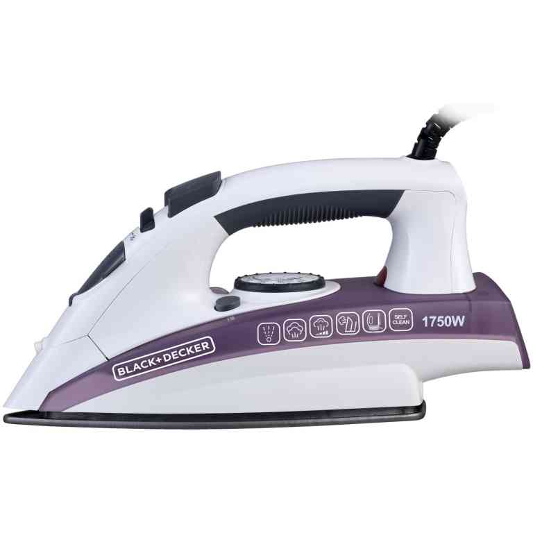 Black+Decker Ceramic Steam Iron 1750W Purple – X1750