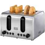 Black+Decker -Stainless Steel 4-Slice Toaster- 2100-Watt- ET444 - Image 2