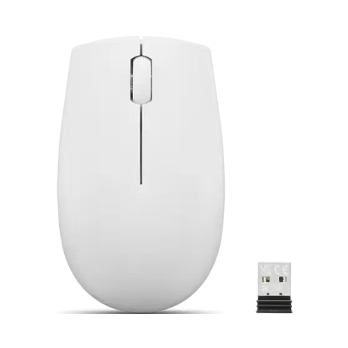 Lenovo 300 Wireless Compact Mouse (Cloud Grey) with battery Lenovo - Compact Mouse (Cloud Grey)-300 Wireless with battery - GY51L15677 - Image 1